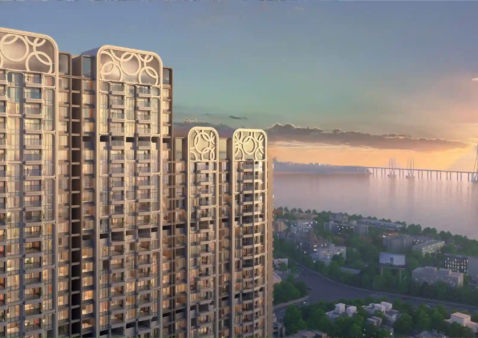 Island Cove Mahim Skyline View